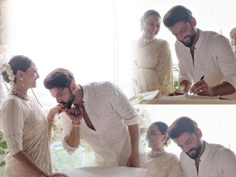 एक-दूजे के हुए सोनाक्षी सिन्हा और जहीर इकबाल, सामने आई कोर्ट मैरिज की पहली फोटो