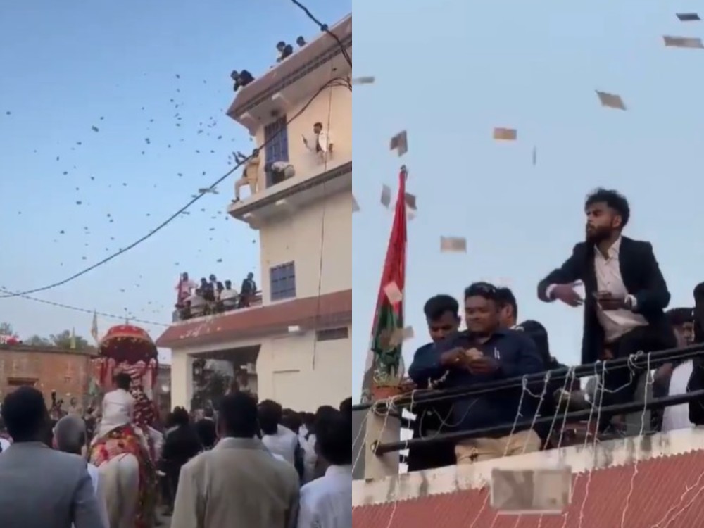यूपी में ग्रैंड शादी, छत और JCB पर चढ़कर लुटा दिए 500 और 200 के नोट; दूल्हे पर उड़ाए 20 लाख रुपये