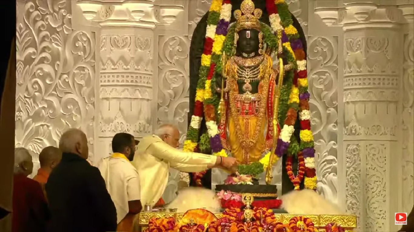 अयोध्या में रामलला के नवीन विग्रह की प्राण-प्रतिष्ठा, पीएम मोदी ने अलौकिक क्षण बताया 