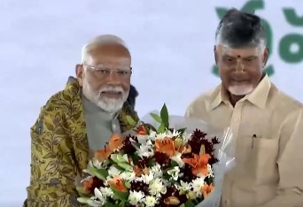चंद्रबाबू नायडू ने आंध्र प्रदेश के मुख्यमंत्री पद की शपथ ली, पीएम मोदी रहे मौजूद